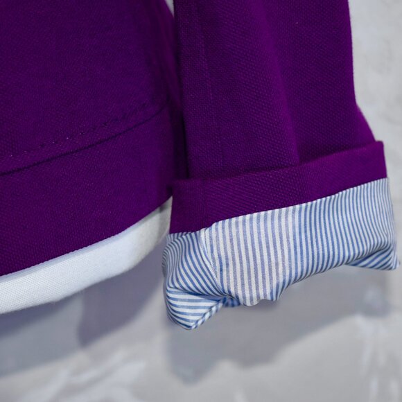 Talbots Purple Single Button Notch Lapel Blazer Jacket Size 6 - Picture 6 of 7